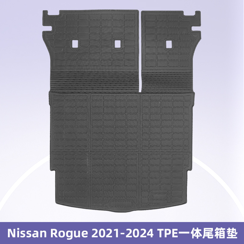 Aplicable para 2021 - 2024 Nissan Rogue Foot Pad 3D todo el tiempo TPE Foot Pad Backpack Pad