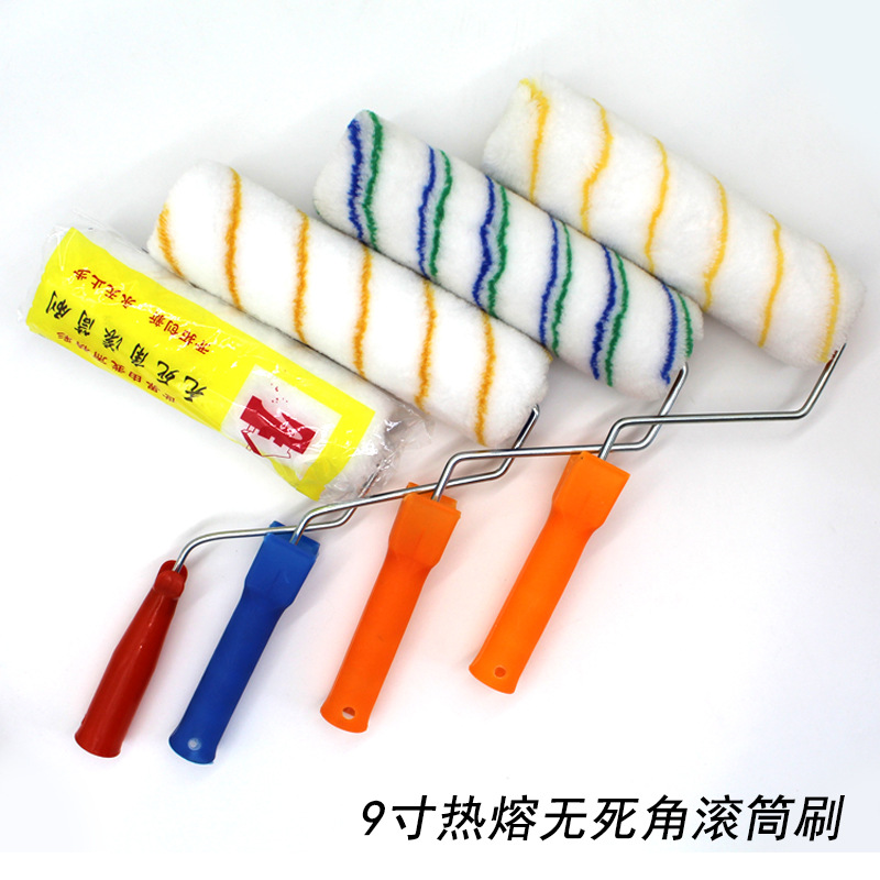 Cepillo de rodillo de pintura directa de fábrica de 9 pulgadas sin ángulo muerto de 4 pulgadas mini cepillo de herramientas al por mayor para uso industrial de pintura de látex doméstica