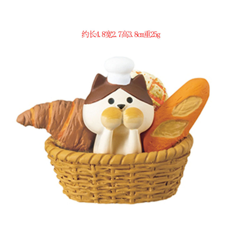 日本の猫パンオーナメントベーキングケーキショップブラインドボックスアクセサリー装飾ZAKKA食品玩具樹脂工芸品オーナメント|undefined
