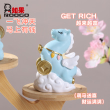 洛阳唐胖马文创市集小胖马伴手礼马办公室桌面树脂摆件旅游纪念品