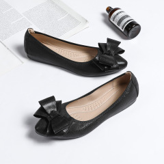 軟底豆豆鞋女夏季2023年新款奶奶鞋淺口瓢鞋低跟小香風配裙子單鞋