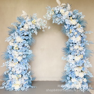 新型結婚祝い道具牛角羊角門鉄芸花芸アーチ棚アーチ形屋外芝生結婚式象牙門|undefined