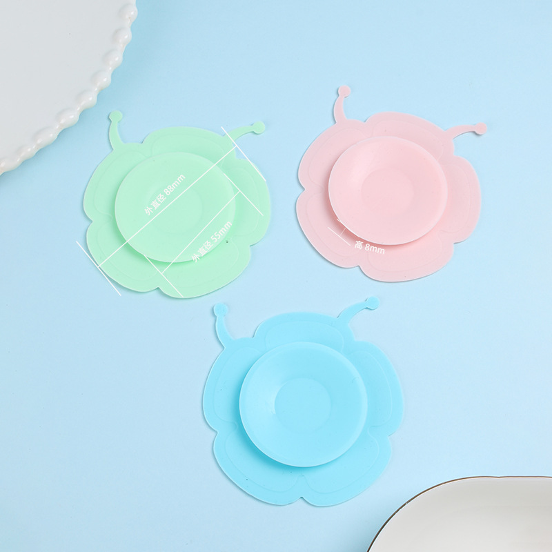 레이크 블루* 원형 실리콘 흡입 컵