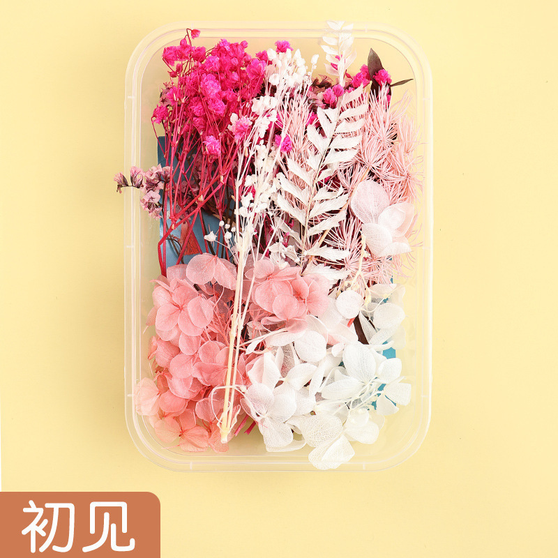 永生花ドライフラワーdiy材料箱入り混合模造花風乾手作り団扇キャンドルフォトフレーム装飾|undefined