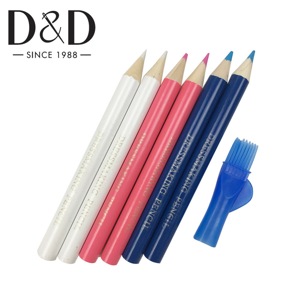 三色划笔裁缝笔刷简约缝纫划线工具针线布料画线彩色水溶笔