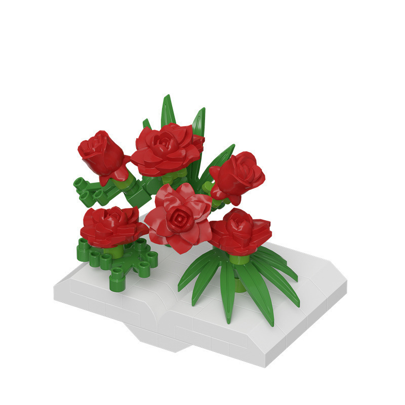 Le transfronterizo rosa alta imortalidad ramo de flores en maceta libro incienso florecer juguetes de puzzle para niños decoración del 1 de junio regalo
