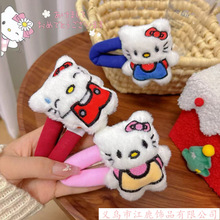 可爱卡通HelloKitty掰掰毛绒机器猫少女洗脸发夹发饰秋冬刘海夹子