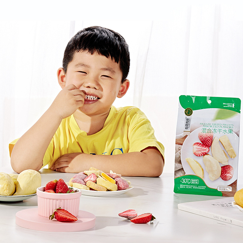 Zero Hunger, Freeze-dried Strawberries and Durian 48g Fruit Dried Mango Dry Casual Internet Celebrity Snack Wholesale 