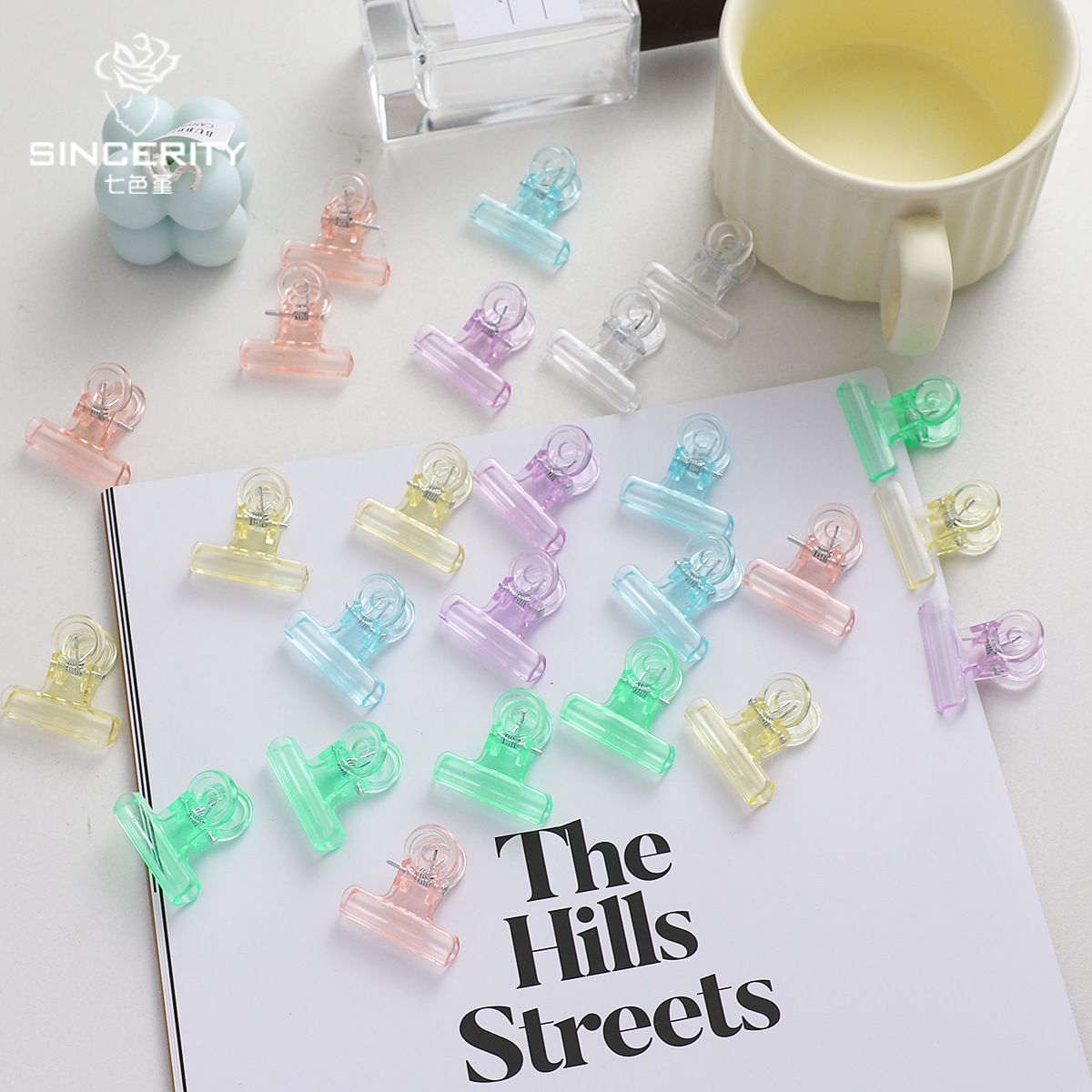 Embalaje de flores de siete colores cordier tarjeta de color transparente florista tarjeta de regalo DIY tarjeta de decoración