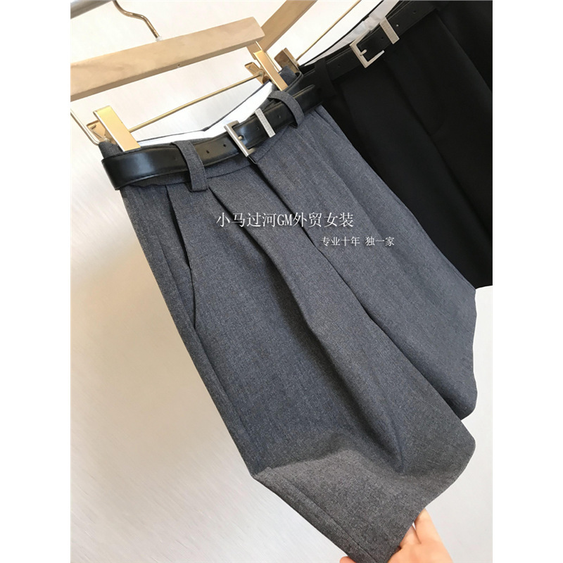 High Quality! Summer High-Waisted Slimming Pants Straight Wide-Leg Pants A-Line Five-Point Pants Casual Suit Pants Women's Shorts