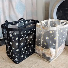 2025年新款跨境衣物脏衣篓居家衣服娃娃网格可收纳篮折叠收纳储物