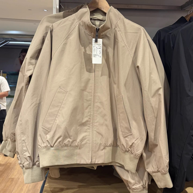 100% Polyester Fiber Stand Collar New Men's Casual Simple Versatile Bomber Jacket American Harrington Retro 100% Polyester Fiber Stand Collar New Men's Casual Simple Versatile Bomber Jacket American Harrington Retro