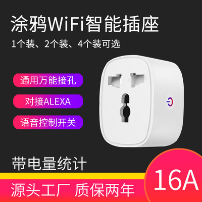Graffiti Wi -Fi Smart Socket Mobile App Remote Control Alexa Voice Universal Interface OEM Custom Socket