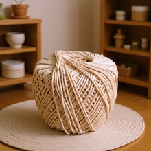 2mm本白色实心圆三股棉绳3股扭绳嵌绳滚边绳手工diy编织棉线绳子