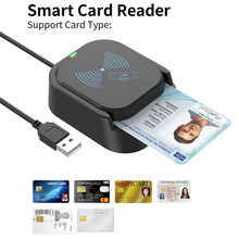 跨境专供USB2.0智能读卡器银行ATM报税接触式+NFC二合一IC读卡器