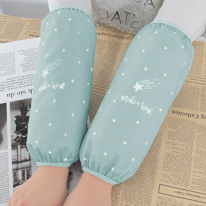 Adulto otoño e invierno, duradero y resistente a la suciedad, mangas de cocina, mangas sueltas de trabajo femenino, mangas impermeables y resistentes al aceite