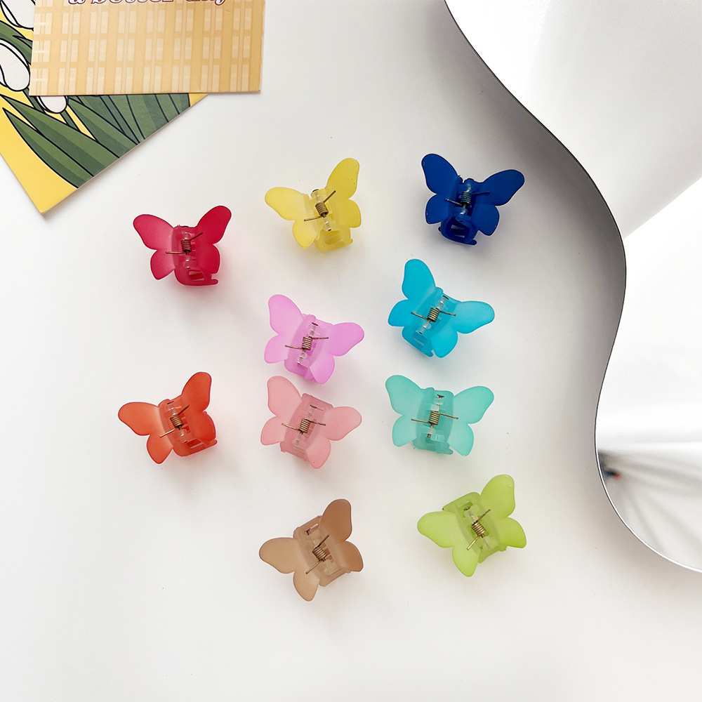 New Fashion Small Butterfly Shaped Hair Clip Candy Color Clip Hair Accessories display picture 1