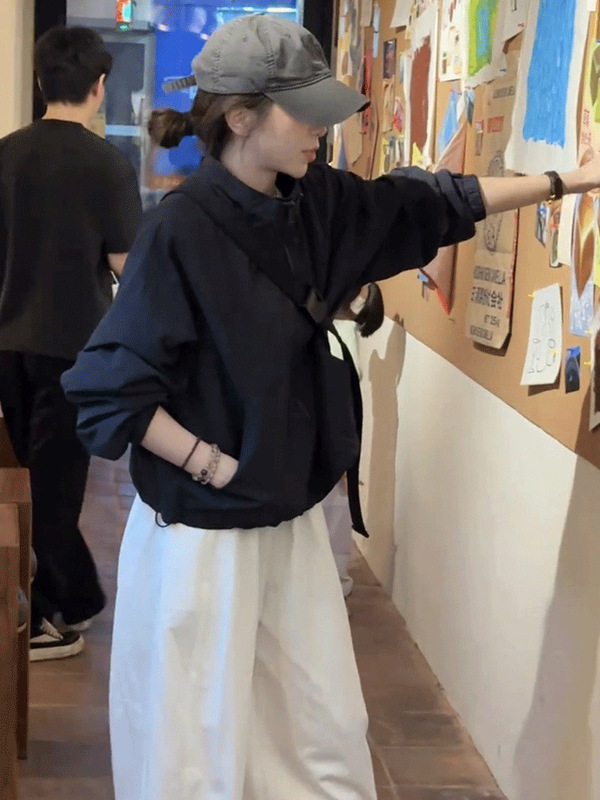 韩系立领短款冲锋衣外套女2025秋季新款休闲显瘦百搭洋气夹克上衣|undefined