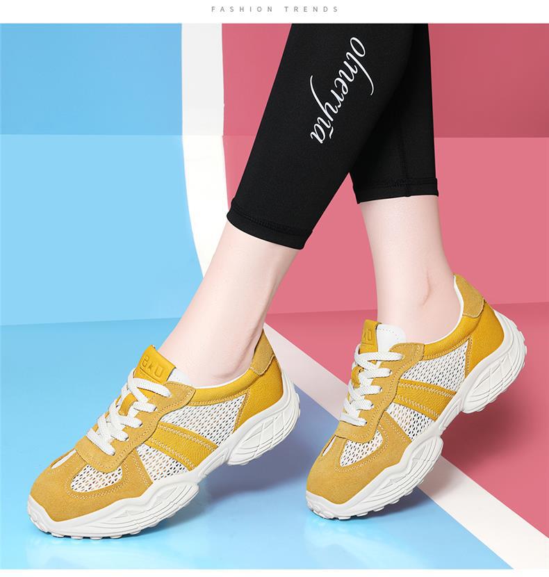 Giày thể thao nữ lưới thoáng khí cut-out mới 2025 — JST 7115 trái cây xanh, JST 7189 màu vàng, JST 7184m màu, JST 7216m màu chi tiết 6