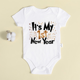 It's My 1st New Year Baby New Year climbing clothes foreign trade Hot Cotton conjoined ha clothes