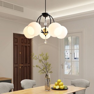 Nordic Style Chandelier Bedroom Dining Room Lamp Creative Personality Elegant Home Light Luxury Post-Modern Simple Living Room Lamp