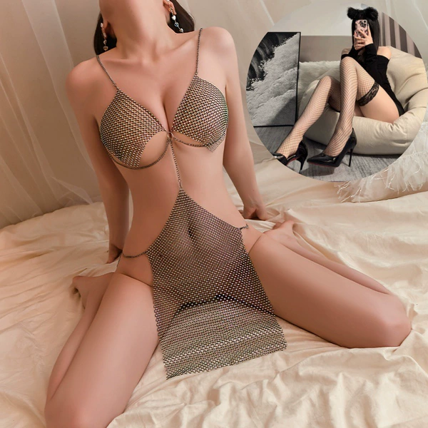 Image set+black net socks