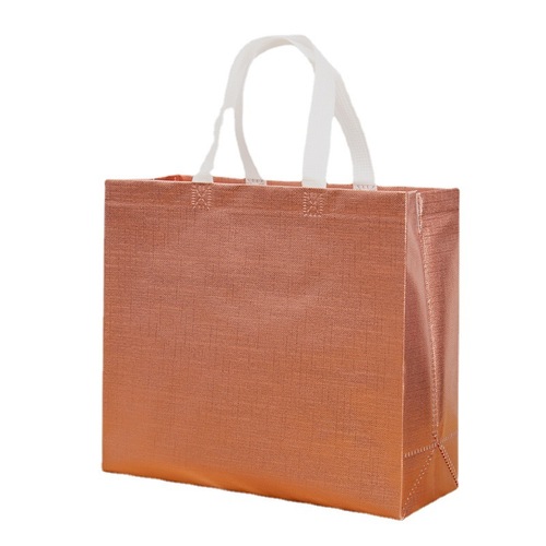 Amazon Currency Rose Gold Laser Bag Heat Pressed Color Printed Laser Advertising Clothing Shopping Non-Woven Bag