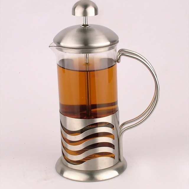 不锈钢外拖法式滤压壶法压壶冲茶器泡茶器咖啡过滤器打奶泡高硼硅