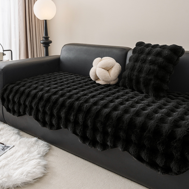 Francia de forma especial engrosada tela de seda de peluche 2024 nuevo otoño invierno de alta calidad sensación fija cojín antideslizante