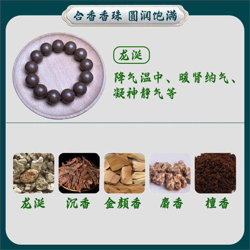 無形文化遺産ブレスレット、天然香ビーズ、手作り古代薬用香、長持ちする気分安定ブレスレット、男の子と女の子向けのブレスレット|undefined