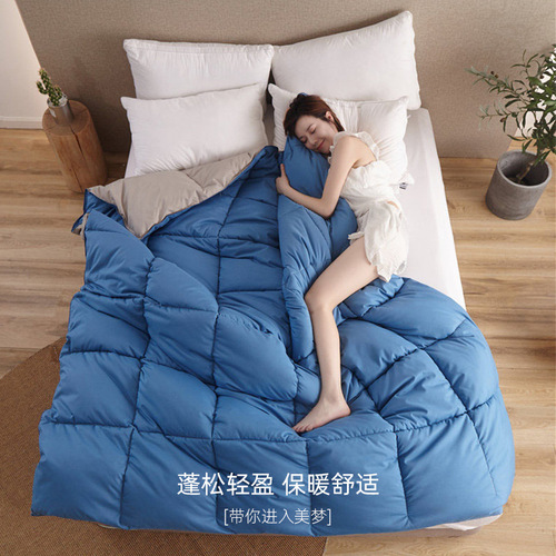 Thickened and warm winter duvet, multi-specifications, non-drilled down quilt core quilt, wholesale autumn and winter double feather velvet quilt