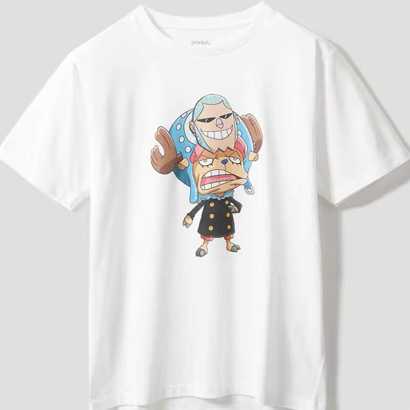A Graniph Loose-Fitting T-Shirt, Unisex Cotton Anime Collaboration T-Shirt, Loose Fit, Direct from the Source Factory