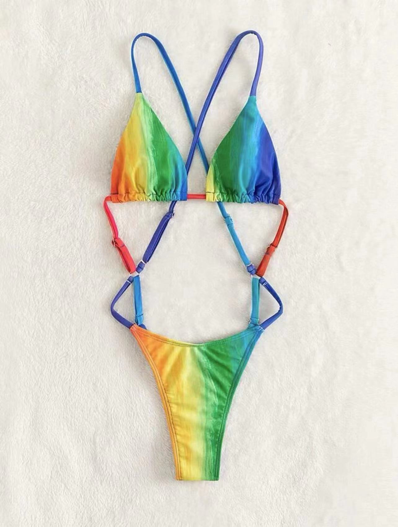 Spandex, Polyester Fabric Type Regular Top Length Women's Bohemian Solid Color 1 Piece One Piece Swimwear