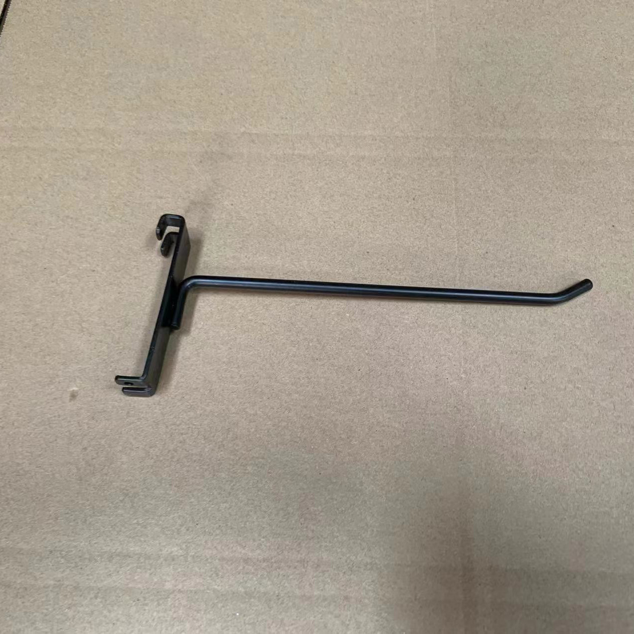 Hoja de hierro de metal gancho de red de pintura negra de una sola línea gancho de red de supermercado tienda de ropa para mostrar accesorios gancho de ropa