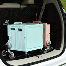 买菜车小拉车折叠户外轻便露营小推车收纳箱带轮轻便拉杆储物箱子