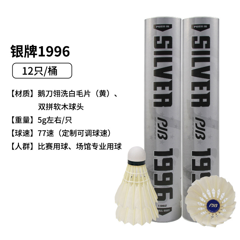 77速鹅毛B级羽毛球现货批发稳定耐打羽毛球专业比赛OEM用球12只装|undefined