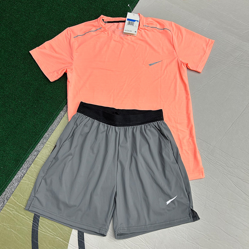 Tendencia de entrenamiento, carrera, fitness, malla, camiseta de secado rápido, elástica, comercio exterior, malla ligera, hombre