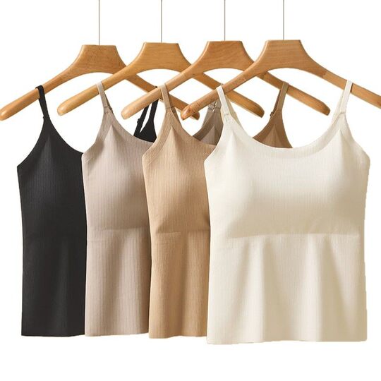 Ice silk cool seamless sling wrapped chest spring and summer new style with fixed coaster base coat all-match slim vest