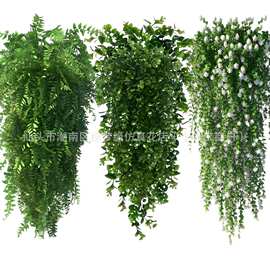 亚马逊人造桉树叶壁挂塑料悬挂假植物人造悬挂植物婚礼派对家居装