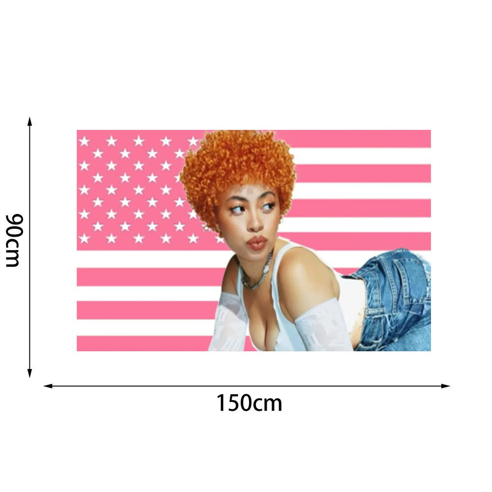 Флаг Ice Spice 3x5ft флаг Ice Spice фоновое украшение комнаты TEMU кроссбордер тот же флаг