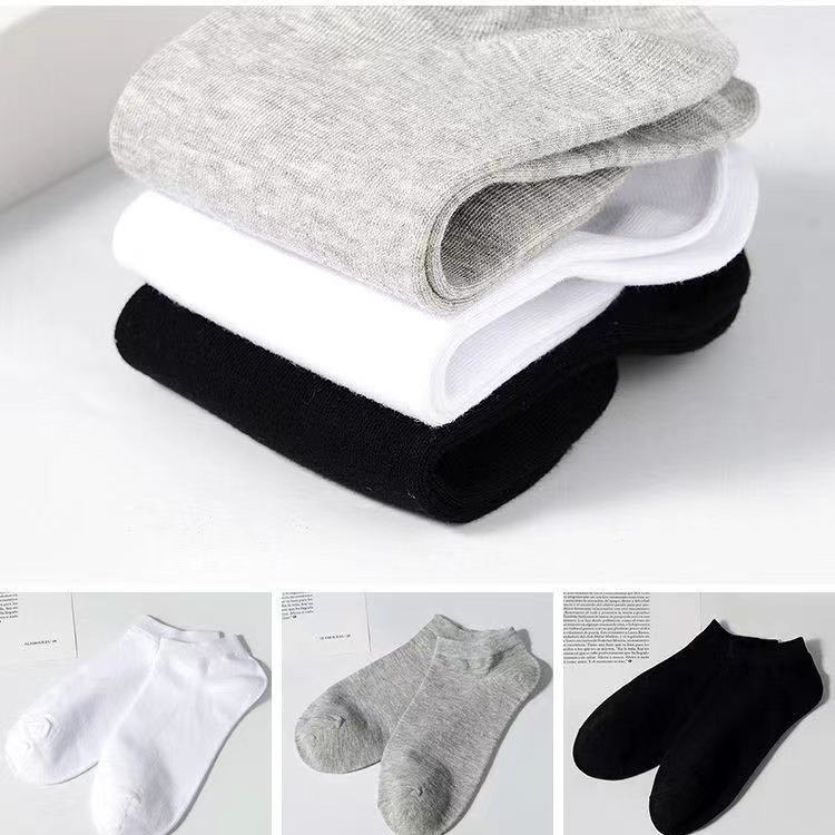 Calcetines para hombres de verano negro y blanco gris calcetines de barco de color sólido para hombres y mujeres de verano calcetines antiodorantes y sudor al por mayor