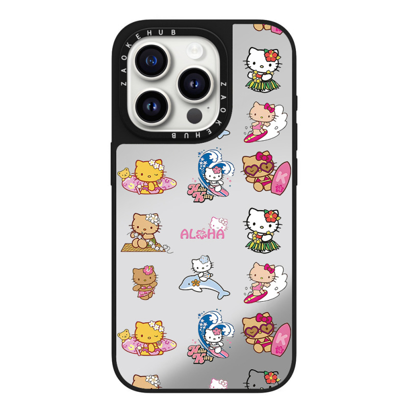 CASE ハワイアンサーフィン KTキャット ハローキティ キティ猫 iPhone16ProMax Apple 15 携帯電話ケース 14|undefined