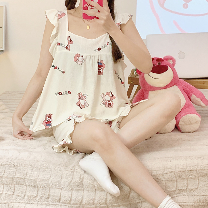 Zd-414 # 살구색 딸기 곰