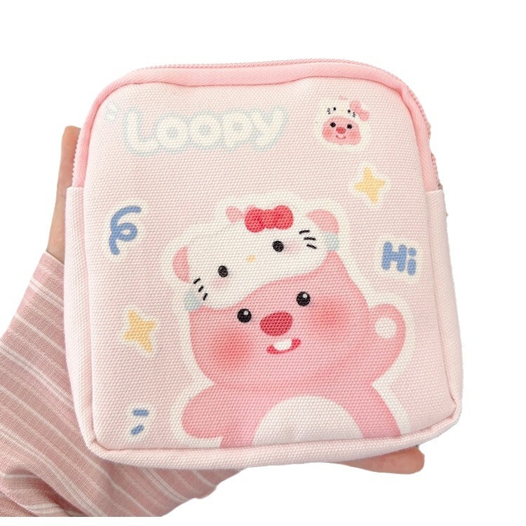 叔母のタオル収納バッグかわいい月事バッグ携帯学生用生理用ナプキンを入れたバッグ収納袋女子バッグ|undefined