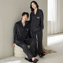 海岛绒情侣睡衣女秋冬季新款加厚保暖法兰绒男家居服套装可外穿