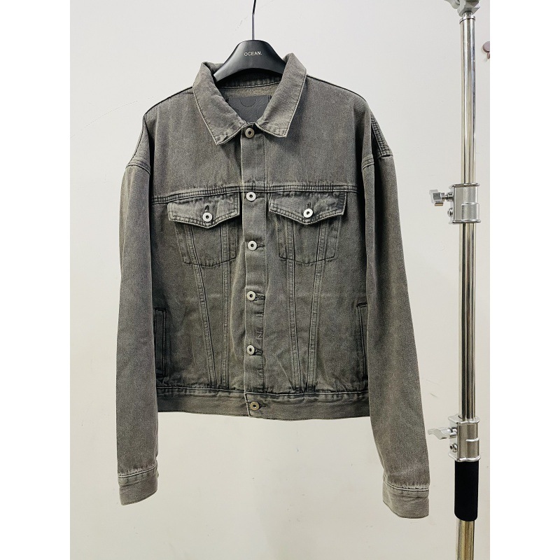 Trend denim jacket hip-hop style