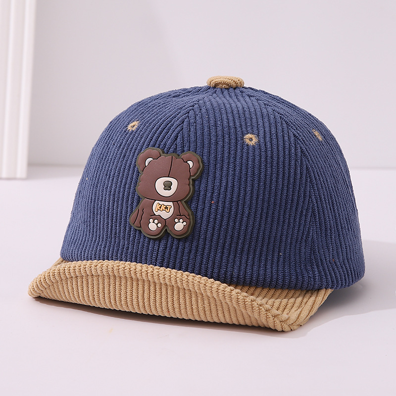 Sombreros para bebés primavera y otoño nuevo lindo super lindo gorra de lengua de goma suave de invierno de velcro para bebés de mujeres y hombres gorra de béisbol coreana