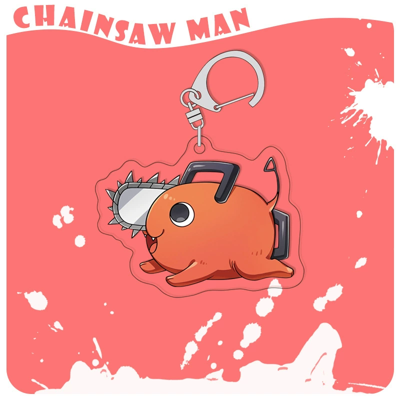 Chainsaw, acrylic keychain, double-sided pendant, 4mm