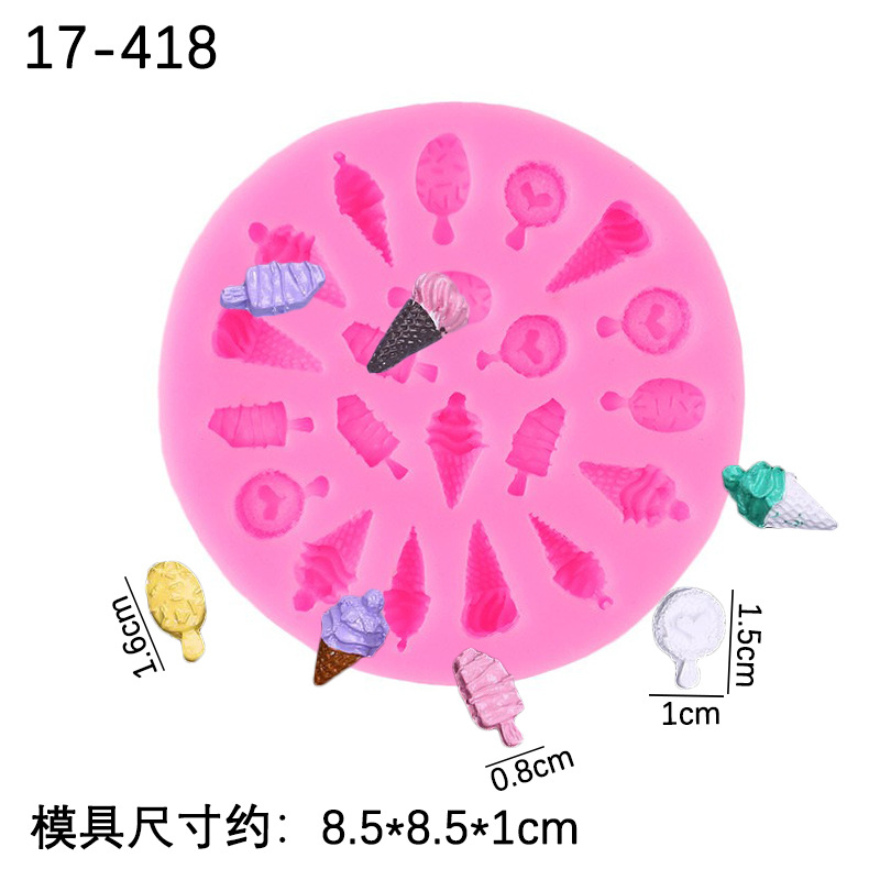 Una variedad de crema postre helado galletas molde silicona aromaterapia vela fresa donut accesorios creativos