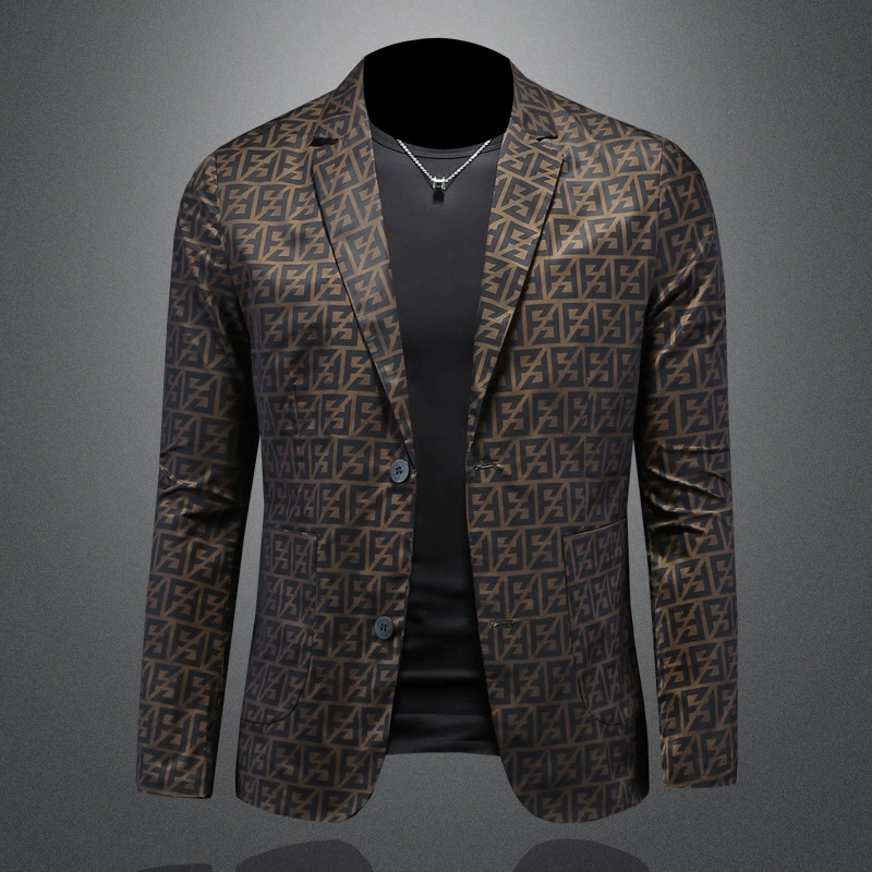 Модный костюм для отдыха, куртка,Slim fit, плюс размер